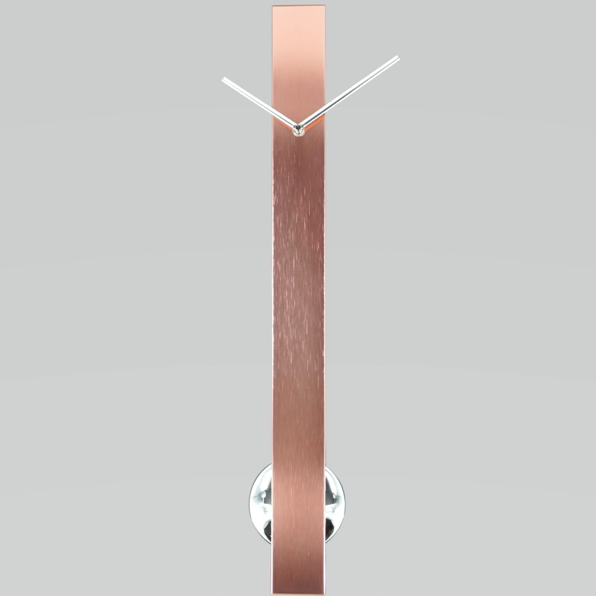 時光方柱玫瑰金拉絲擺錘時鐘 Time pillar rosegold pendulum clock