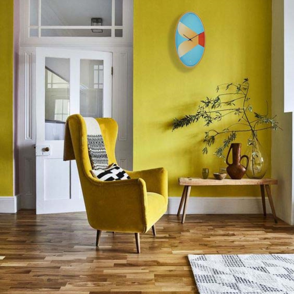 花瓣時光 時鐘 在客廳展示 Petal Geometry Wall Clock Living Room